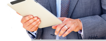 Business man using an Tablet Computer.